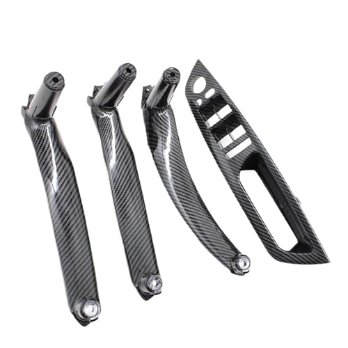 Für X5 X6 E70 E71 E72 2007–2014 LHD RHD 4-teiliges Set Tür-Fenster-Schalter-Panel Armlehne Zuggriff-Abdeckungs-Ordnung Panel Abdeckung Trim(RHD Carbon Set) von ENEFCKCHRL
