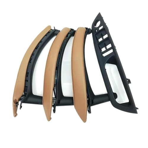 Für X5 X6 E70 E71 E72 2007-2014 Rechtslenker Innentür Armlehne Leder Zuggriff Komplettset RHD Panel Abdeckung Trim(RHD Brown 7pcs) von ENEFCKCHRL