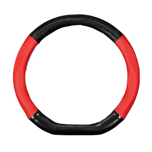 Lenkradabdeckung Auto Für A3 A 3 2014-2023 D-Form Auto-Lenkradbezug Lenkradbezug 38cm Auto-Innenausstattung Lenkrad Protector(Red) von ENEFCKCHRL