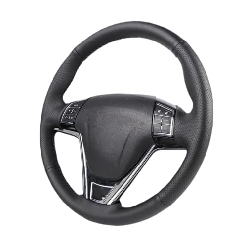 Lenkradabdeckung Auto Für Dodge Für Challenger Für SRT Für Charger 2011-2015 Autolenkradabdeckung Handnähen Lenkrad Protector(Black line) von ENEFCKCHRL