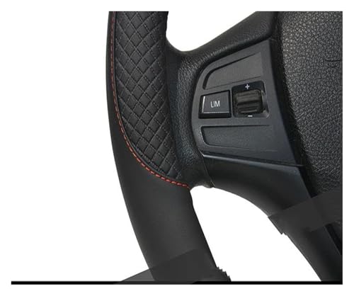 Lenkradschoner 37CM-38CM Sport Auto Lenkrad Abdeckungen Universal Auto Lenkrad Abdeckung Lenkräder(Red) von ENEFCKCHRL