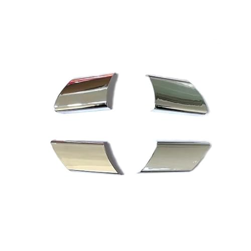 Lenkradschoner For Polo 2004 2005 2006 2007 Car Steering Wheel Button Panel Cover Trim Sticker Lenkräder(Silver) von ENEFCKCHRL
