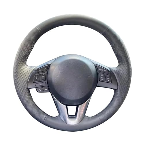 Lenkradschoner Für CX-5 CX5 6 Für Atenza 2014 3 CX-3 CX3 Für Scion IA 2016 Lenkrad Fall Lenkräder(Grey thread) von ENEFCKCHRL