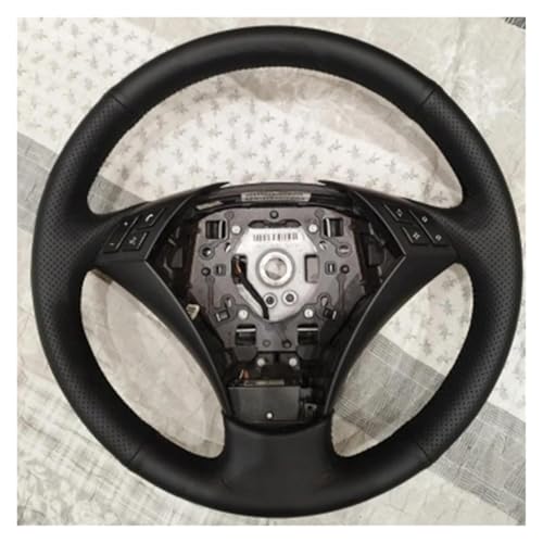 Lenkradschoner Für E60 (Limousine) 530d 2003–2009 E61 (Touring) 2004 2005–2009 Atmungsaktives Mikrofaser-Leder Schwarze Lenkradabdeckung Lenkräder von ENEFCKCHRL