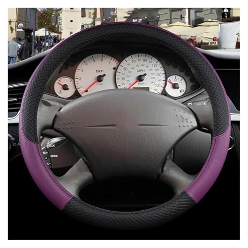 Lenkradschoner Für Für Focus MK1 Auto Lenkrad Abdeckung 9 Farben PU Leder Auto Lenkrad Abdeckung Zubehör Lenkräder(PURPLE) von ENEFCKCHRL