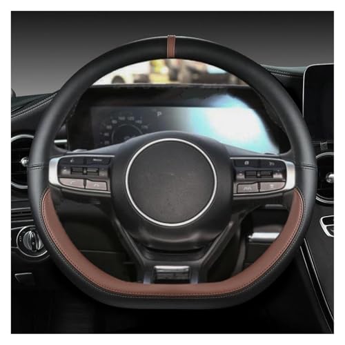 Lenkradschoner Für Kia Für Sportage 5 Für GT-Linie 2021 2022 Für Sportage 2022 2023 Mikrofaser Leder D Form Auto Lenkrad Abdeckung Lenkräder(Coffee) von ENEFCKCHRL