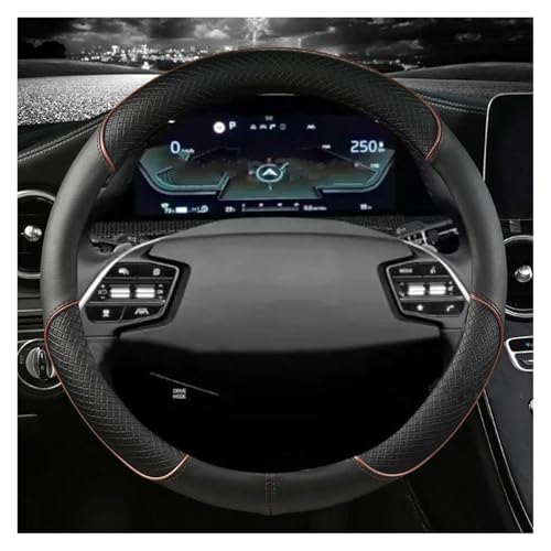 Lenkradschoner Für Kia K5 KX5 K2 K3 GT Für Rio Für Cerato Für Sportage Für Stinger EV6 EV6 GT EV6 Für GT-linie 2021 2022 PU Leder Auto Lenkrad Abdeckung Lenkräder(Coffee O Shape) von ENEFCKCHRL
