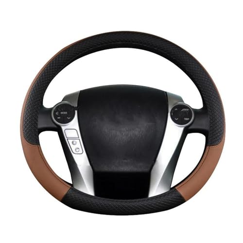 Lenkradschoner Für Prius 30 20 Für Prius V Für Prius C Für Prius Für Prime Auto Lenkrad Abdeckung PU Leder Micro Faser Lenkräder(Brown) von ENEFCKCHRL