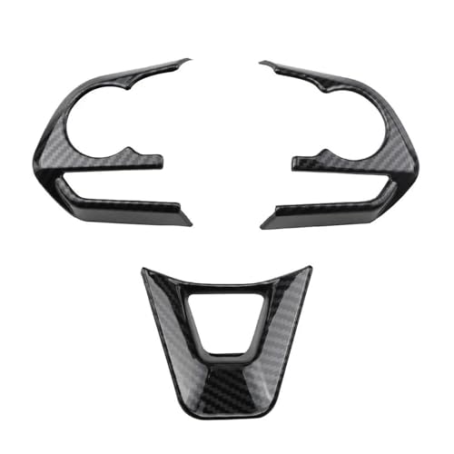 Lenkradschoner Für RAV4 Für RAV 4 Für Corolla Für Avalon 2019 2020 2021 Auto Lenkrad Taste Panel Abdeckung Trim Aufkleber Lenkräder(369 Clock Black) von ENEFCKCHRL