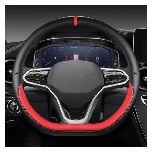 Lenkradschoner Für Sharan Für Caddy 2015-2021 Für Atlas Für T-cross 2017-2021 D Form Auto Lenkrad Abdeckung Lenkräder(Red) von ENEFCKCHRL