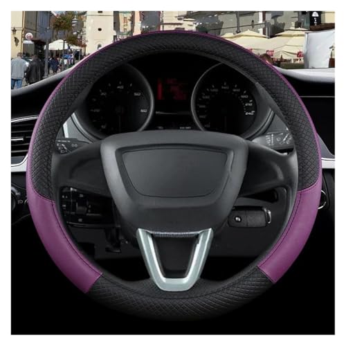 Lenkradschoner Für Sitz Für Altea 2004~2015 PU Leder 9 Farben Auto Lenkrad Abdeckung Zubehör Lenkräder(Purple) von ENEFCKCHRL