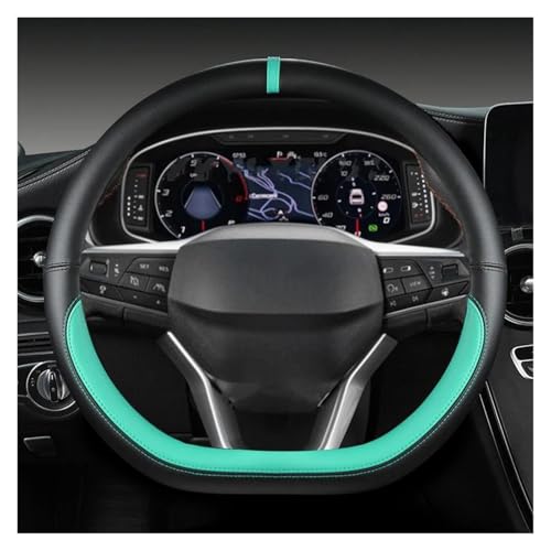 Lenkradschoner Für Sitz Für Ateca FR 2017 2020 Für Leon ST 2020 Für Arona FR 2017 2021 Für Ibiza FR 2018 2021 Auto Lenkrad Abdeckung D Form Lenkräder(Green) von ENEFCKCHRL