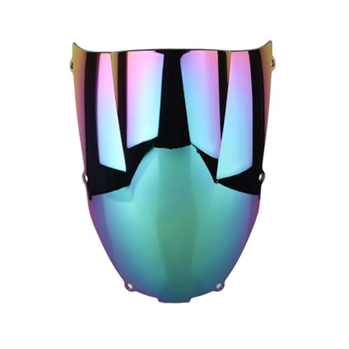 Spoilerndschutzscheiben Für Ninja ZX6R ZX-6R 2000 2001 2002 Motorrad Bildschirm Double Bubble Windschutzscheibe Deflektor Schutz Windschutzscheibe Motorrad Wind Deflectors(Iridium) von ENEFCKCHRL