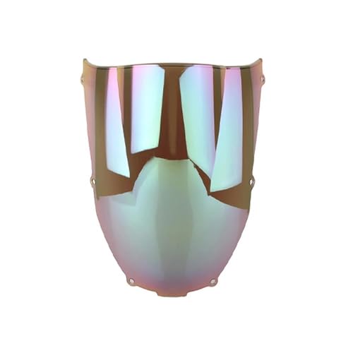 Spoilerndschutzscheiben Für Ninja ZX6R ZX-6R 2000 2001 2002 Motorrad Bildschirm Double Bubble Windschutzscheibe Deflektor Schutz Windschutzscheibe Motorrad Wind Deflectors(White Iridium) von ENEFCKCHRL