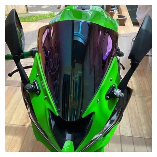 Spoilerndschutzscheiben Für Ninja ZX6R ZX-6R 636 2009-2022 2023 Für ZX10R 08-10 Motorrad Double Bubble Windschutzscheibe Deflektor Schutz Wind Bildschirm Motorrad Wind Deflectors(White Iridium) von ENEFCKCHRL