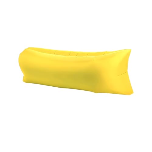 ENEN Aufblasbares Sofa Outdoor Camping, Aufblasbare Liege Faltbar Luftsofa Wasserdicht Luft Couch Leicht Air Lounger Strand Inflatable Beach Sofa für Reisen Park Musikfestival (Gelb,200x70cm) von ENEN