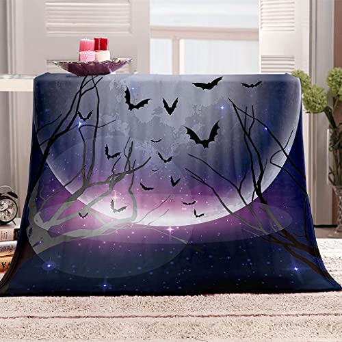 ENEN Decke Kuscheldecken Sanft Flanell Weich Fleecedecke Bettüberwurf,Kuscheldecken Flauschig mit Motiv Sofa überwurfdecke Decke Couch Blanket -LYHC0010 (150x200cm,Halloween) von ENEN