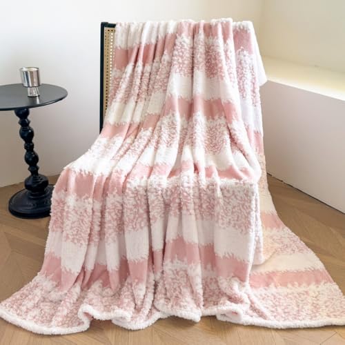 ENEN Kuscheldecke Flauschig -Doppelseitiges Wohndecke Warm Winter Weich, Fleecedecke Weiche Warme Überwurf für Bett und Couch,Decke Sofa überwurfdecke (Rosa,150x200) von ENEN