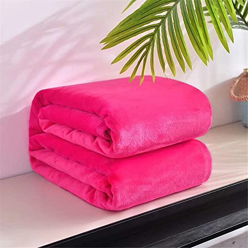 ENEN Kuscheldecke Sofa Flauschige Decke Flanell Weich und Warm Fleecedecke für Bett Couch, Wohndecke als Sofadecke Bettüberwurf Für Sofaüberwurf oder Wohnzimmerdecke (120x200cm,Rosa 1) von ENEN