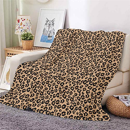 ENEN Kuscheldecke Warm Winter Flauschig Flanell Fleecedecke Wohndecke Sofadecke Couchdecke Bettüberwurf Flauschige Weiche Warme Sofaüberwurf Decke Wohndecken (120x180,Leopardenmuster) von ENEN