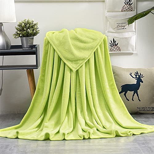 ENEN Kuscheldecke Warm Winter Flauschig Flanell Fleecedecke Wohndecke Sofadecke Couchdecke Bettüberwurf Flauschige Weiche Warme Sofaüberwurf Decke Wohndecken (70x100cm,Grün) von ENEN