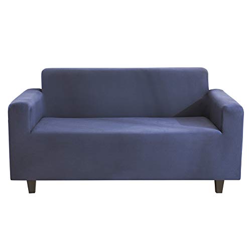 ENEN Sofa Überwürfe Stretch, 1 2 3 4 Sitzer Schonbezug Sofa Elastische Sofabezug Schonbezug für Sofa Spandex mit Armlehne Antirutsch Sofahussen Couchbezug (Navy blau,2 Sitzer(145-185cm)) von ENEN