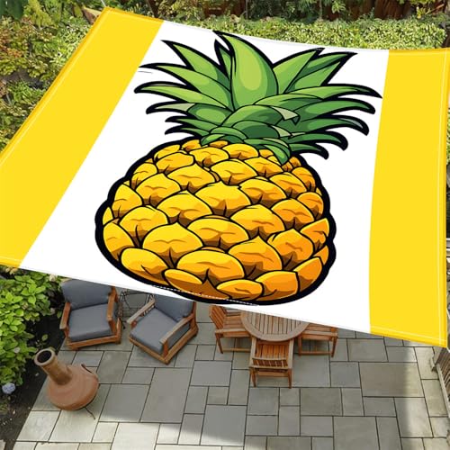 ENEN Sonnensegel Wasserdicht Quadrat Sonnensegel Balkon Sonnenschutz Schutz Windschutz Schattennetz Camping Reißfest Wetterfest für Garten Terrasse (Gelbe Ananas,1.8x1.8m) von ENEN