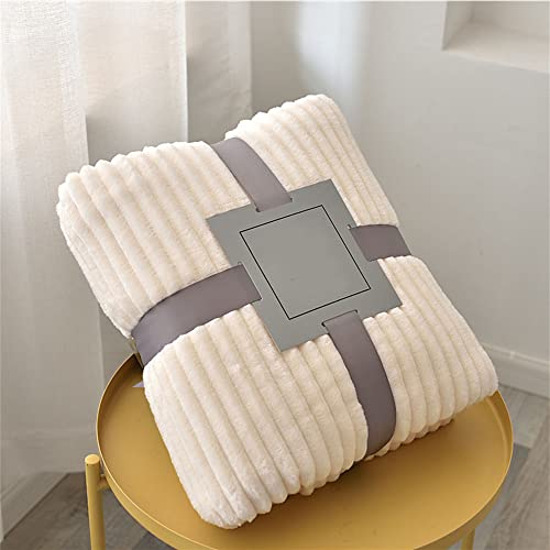 ENEN Warm Kuscheldecke Flauschig Tagesdecke Fleecedecke Flanell Decke Sofadecke Für Couch Wohndecke Wendedecke als Wohnzimmerdecke oder Sofaüberwurf (100x150cm,Beige) von ENEN