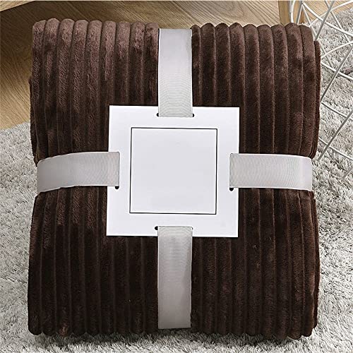 ENEN Warm Kuscheldecke Flauschig Tagesdecke Fleecedecke Flanell Decke Sofadecke Für Couch Wohndecke Wendedecke als Wohnzimmerdecke oder Sofaüberwurf (180x200cm,Braun) von ENEN