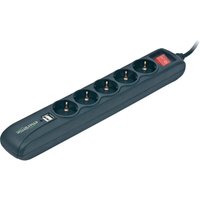 Gembird SPG5-U2-5 Steckdosenleiste mit Schalter 5fach Schwarz Schutzkontakt 1 St. von ENERGENIE