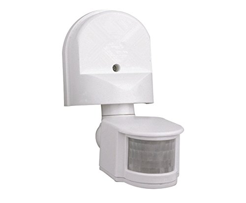 Bewegungssensor Bewegungsmelder Aufputz 180° Sensor Infrarot mit Dämmerungsregler für Innen und Aussenbereich 180° Arbeisfeld - bis 8m - LED geeignet von ENERGMIX