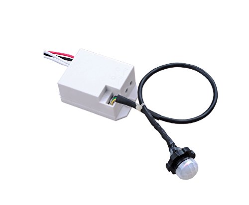 Mini Klein Einbau Bewegungsmelder Bewegungssensor 360° Sensor Infrarot mit Dämmerungsregler für Innenbeich 360° Arbeisfeld - bis 6m -LED geeignet von ENERGMIX