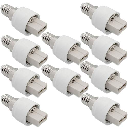 10x E14 auf G9 Adapter Lampensockel Lampenfassung Konverter E14 Fassung auf G9 für LED Halogen Energiesparlampen aus Hochwertigem Keramik von Energmix