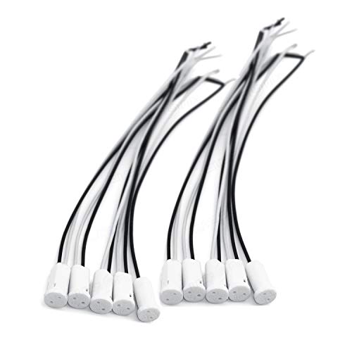 10x G4 Fassung für LED und Halogen mit Kabel aus hochwertigem Keramik 12V von Energmix