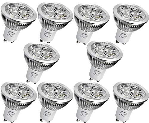 10x GU10 LED SPOT Lampe 4.5W LED Strahler Energiesparlampe Leuchtmittel *Kaltweiß* 230 Volt 4.5 Watt von ENERGMiX