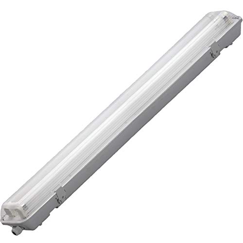 120 cm LED Wannenleuchte Feuchtraumleuchte Kellerleuchte werkstattleuchte inkl. 36W LED Röhre Kaltweiß IP65 von ENERGMiX