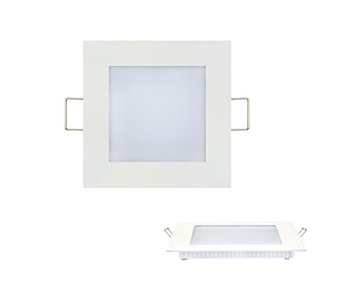 6w Design LED Panel Unterputz Einbauleuchte Einbaulampe Deckenleuchte Deckenlampe Einbaustrahler Lampe Eckig 120x120 mm Warmweiss von ENERGMiX