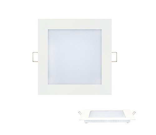 12w Ultra Falch dünn LED Panel Unterputz Einbauleuchte Einbaulampe Deckenleuchte Deckenlampe Lampe Eckig 170x170 mm Kaltweiss von ENERGMiX