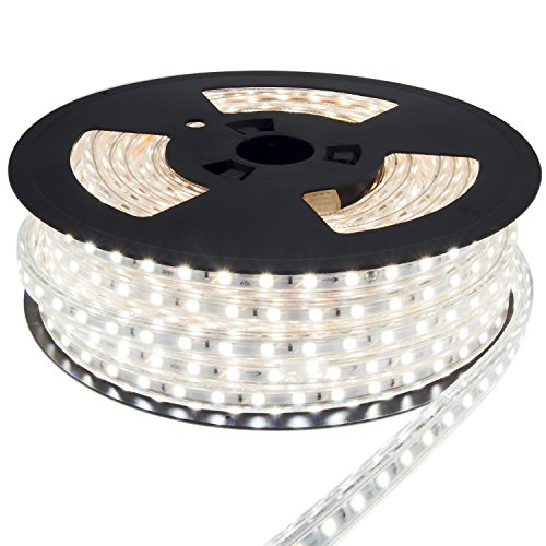 15m LED Strip Lichtband flexband Kaltweiß 230V mit 60x 5050 SMD pro Meter - weißer Hintergrund 230 Volt 15m LED Strip Lichtband flexband Kaltweiß 230V mit 60x 5050 SMD pro Meter - weißer Hintergrund 230 Volt von ENERGMiX