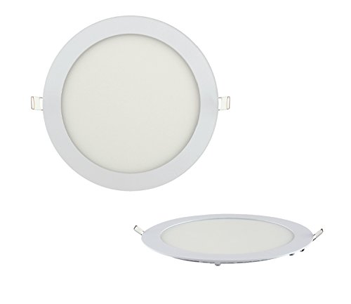 15w LED Panel Ultra Slim weisser Rahmen Unterputz Lichtpanel Einbauleuchte Einbaulampe Deckenleuchte Deckenlampe Lampe Rund Ø 195mm Kaltweiss inkl. Trafo von ENERGMiX