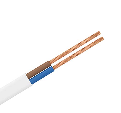 ENERGMiX 2x1 Stromkabel Elektrokabel Installationskabel 2-adrig H05VVH2-F 1 Meter, weiß, PVC, für Leuchten und technische Geräte bis 250V ENERGMiX 2x1 Stromkabel Elektrokabel Installationskabel 2-adrig H05VVH2-F 1 Meter, weiß, PVC, für Leuchten und technische Geräte bis 250V von ENERGMiX