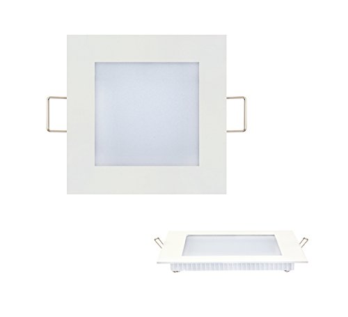 3 Watt Mini LED Slim Flach Panel Unterputz Einbauleuchte Einbaulampe Deckenleuchte Deckenlampe Lampe Eckig 96x96 mm Warmweiss von ENERGMiX