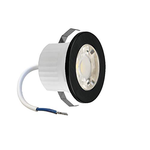 3w Mini LED Einbauleuchte Einbaustrahler Einbauspot Spot Schwarz 240 Lumen Schutzart IP54 Kaltweiß von ENERGMiX