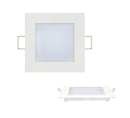 3w Modern Design LED Panel mit weisser Rahmen Unterputz Einbauleuchte Einbaulampe Deckenleuchte Deckenlampe Lampe Lichtpanel Eckig 90x90 mm Neutralweiss von ENERGMiX