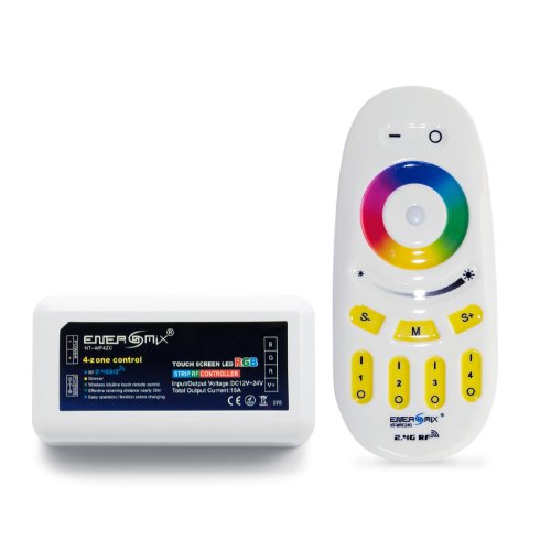 4 Zonnen LED RGB Controller Steuergerät Dimmer mit Touchscreen Fernbedienung Touch Bedienung von Energmix