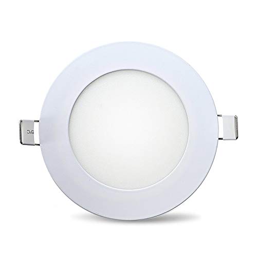 6 watt LED Einbauleuchte einbaustrahler unterputz spot Panel Ultra Slim Rund Ø12 cm Neutralweiß von ENERGMiX