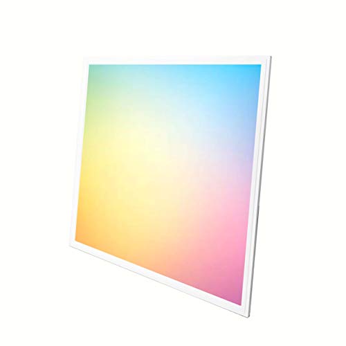 62x62 RGB W Ultra Slim LED Panel Deckenleuchte Farbig Farbwechsler dimmbar inklusive Trafo und Fernbedienung von ENERGMiX
