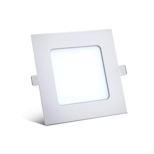 6w LED Slim Einbauleuchte Deckenspot Dechenleuchte minipanel minispot Eckig 12x12cm 3000K von ENERGMiX