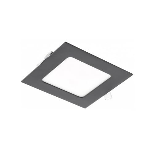 ENERGMiX 6 Watt Eckige LED Einbauleuchte slim Panele in schwarz|120 x 120 x 22mm (B. x L. x H.)|560 Lumen|Neutralweiß (4000 K) von ENERGMiX