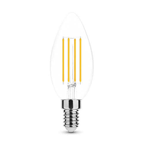 ENERGMiX 7W Dimmbare E14 LED Leuchtmittel | Kerze | Klarglas| C35 | dimmbar | Klein gewinde | 680 Lumen Warmweiß von ENERGMiX